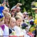 Queen Elizabeth II meets young Germans in Berlin in 2015. This would be the late Queen's final state visit