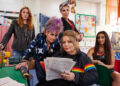 Music becomes a cathartic outlet for the Riot Women (BBC / Drama Republic / Helen Williams)