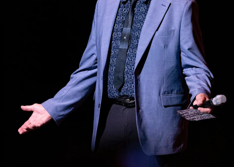 Actor Barry Bostwick speaks before a showing of The Rocky Horror Picture Show, Oct 21, 2025 at Schermerhorn Symphony Center in Nashville, TN.