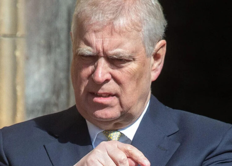 Prince Andrew at Easter Mattins Service At St George's Chapel, Windsor