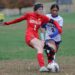 Holy Redeemer’s Tessa Cegelka (2) blocks Lakeland’s Jarellis Gonzalez (8)...
