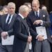 Prince William is the driving force behind acting decisively to strip Andrew of his dukedom and other honours, Andrew Lownie has claimed (Pictured: with Andrew at the Duchess of Kent's funeral last month)