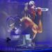 sabrina carpenter performs on stage at her pittsburgh show.