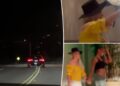 See Britney Spears dangerously swerve as she drives home after night out with friend