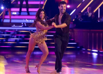 Disney/Eric McCandless Jennifer Affleck (left) and Jan Ravnik on 'DWTS'