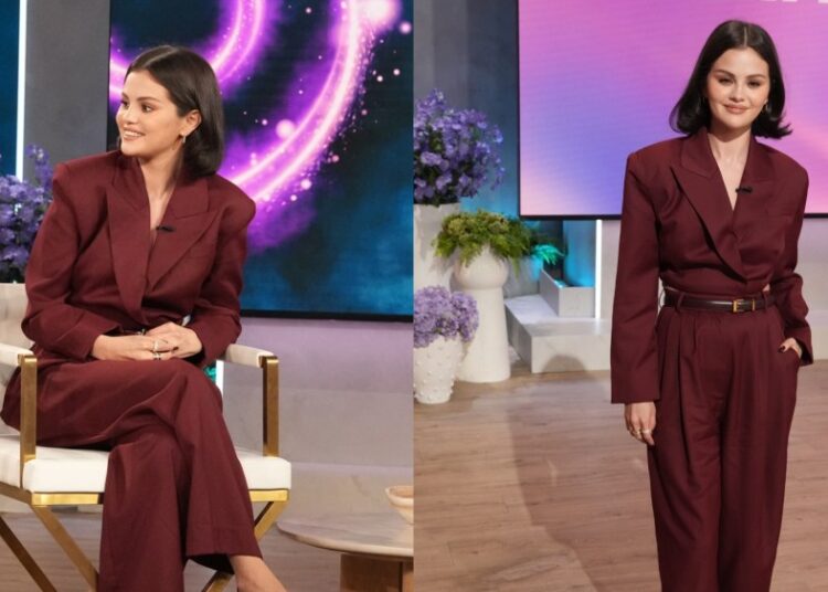 Selena Gomez Does Power Dressing in Ronny Kobo for 'Jennifer Hudson'