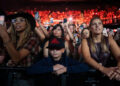 Fans wait in anticipation moments before Shaboozey performs at The Pinnacle in Nashville, Tenn., Monday, Sept. 29, 2025.