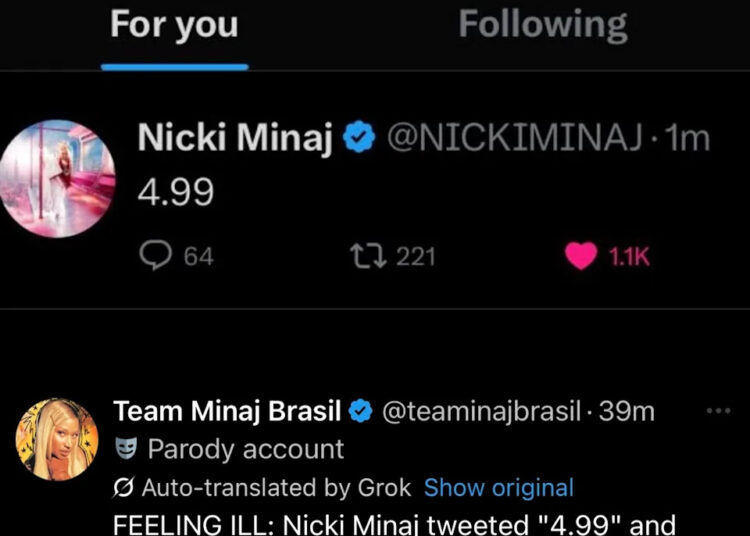 Nicki Minaj and Cardi B beef on X.