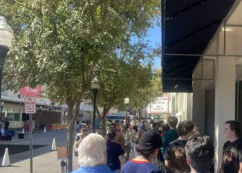 The line to see Blue Moon