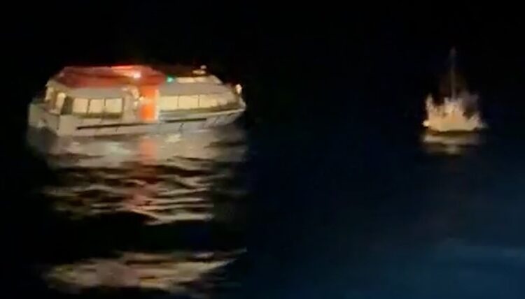 Sinking raft rescued by Royal Caribbean cruise ship