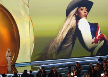 Beyoncé accepts the Best Country Album award for <em>Cowboy Carter</em> onstage during the 67th Grammy Awards. (Credit: JC Olivera/WireImage)