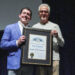 Paul T. Riddle, right, was recognized on Oct. 7 with the Order of the Palmetto award. Riddle was the original drummer in the Marshall Tucker Band, and he teaches music at Christ Church Episcopal School. Greenwood Mayor Brandon Smith, left, presented the award.