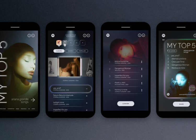 Spotify’s New In-App Experience Lets You Rank Your Favorite Ariana Grande Songs — Spotify
