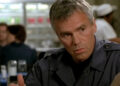 Jack leans forward and tilts his head in Stargate SG-1