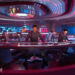 Brooke Palmer/Paramount+ Tig Notaro as Jett Reno, Sandro Rosta as Caleb Mir, and Romeo Carere as Ocam on 'Star Trek: Starfleet Academy'