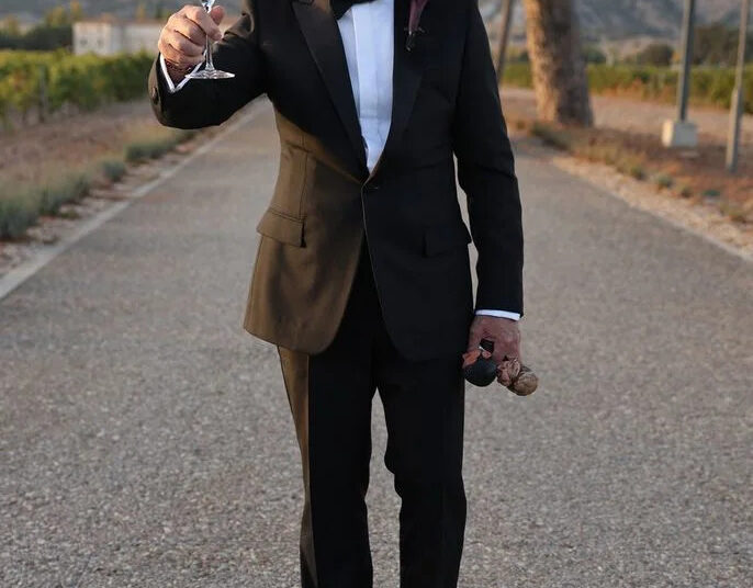 Europa Press / MEGA Antonio Banderas at daughter Stella Banderas' wedding in Spain on Oct. 18, 2025