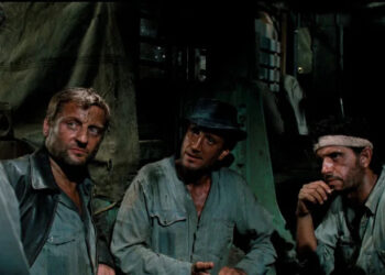 The shady protagonists of Sorcerer discuss a very dangerous job