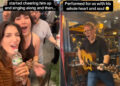 Courtesy of Mishelle Ferro - PHOTO: Mishelle Ferro shared a viral TikTok video of her and her family and friends singing along with Tom Riccobono, while he was performing at an empty restaurant in New York City on Oct. 4, 2025.