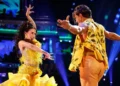 Amber Davies performing on Strictly