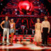 Thomas Skinner and Amy Dowden, with Chris Robshaw and Nadiya Bychkova (right),