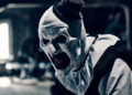 This image released by Cineverse Entertainment shows David Howard Thornton in a scene from "Terrifier 3." (Jesse Korman/Cineverse Entertainment via AP)