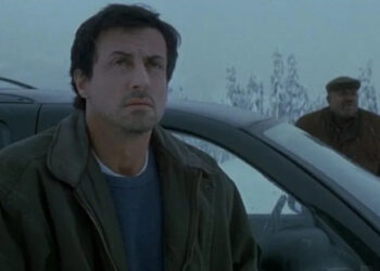 Jake and Hendricks get out of the car in the snow in D-Tox