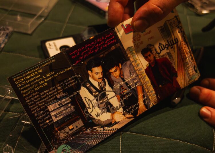 An insert from a cassette tape that Farokh "Elton" Ahi previously worked on.
