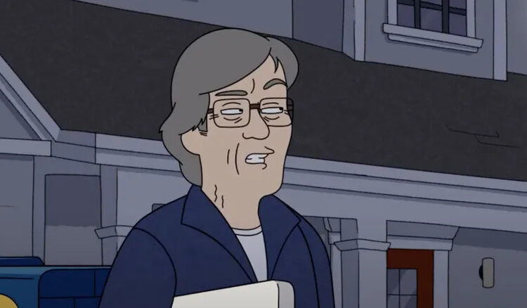 Stephen King on Duncanville standing outside house