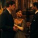 (L-R) Tom Bateman as George Tessman, Tessa Thompson as Hedda Gabler and Nicholas Pinnock as Judge Roland Brack in "Hedda."