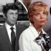 Mission: Impossible actors in scenes from the show: Peter Graves and Leonard Nimoy on the left in black and white, Barbara Bain and Peter Lupus on the right in color