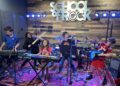 kids play musical instruments in a band