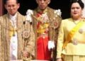 The Thai royal family, (L to R) The Thai royal family (L to R) King Bhumibol Adulyadej, Crown Prince Maha Vajiralongkorn and Queen Sirikit receive respects from attending dignitaries in December 1999 - IslanderNews.com