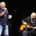 Roger Daltrey, left, and Pete Townshend of The Who perform their last song of the evening “Tea & Theatre” at Acrisure Arena in Palm Desert, Calif., Oct. 1, 2025.