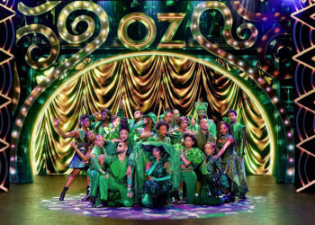 The ensemble of The Wiz in Emerald City in the North American Tour of "The Wiz."