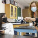 Science teacher Stacey Rivera teaches sixth-grader Joliena Ramirez, 11, at Bedichek Middle School in South Austin. Austin school district Superintendent Stephanie S. Elizalde invited students to return to on-campus classes amid a decrease in coronavirus cases. (JAY JANNER/AMERICAN-STATESMAN)