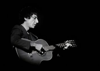 Leonard Cohen on stage in London during his 'Recent Songs' Tour, 1979