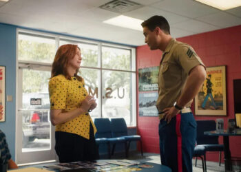 Barbara yelling at the recruitment officer in his office on Boots