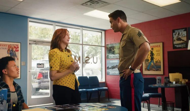 Barbara yelling at the recruitment officer in his office on Boots