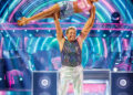 Thomas Skinner performs the salsa with Amy Dowden, to the song Bonkers by Dizzee Rascal and Arman Van Helden