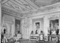 Room in Windsor Castle with ornate furniture and circle detail rug