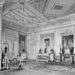 Room in Windsor Castle with ornate furniture and circle detail rug