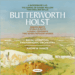 Album cover featuring a painted countryside landscape with text listing composers Butterworth and Holst, works performed by the Royal Liverpool Philharmonic Orchestra, conducted by Andrew Manze.