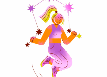 Libra jump roping with stars