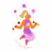 Libra jump roping with stars