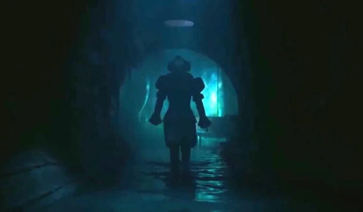 Pennywise standing in the sewers in "It: Welcome to Derry"