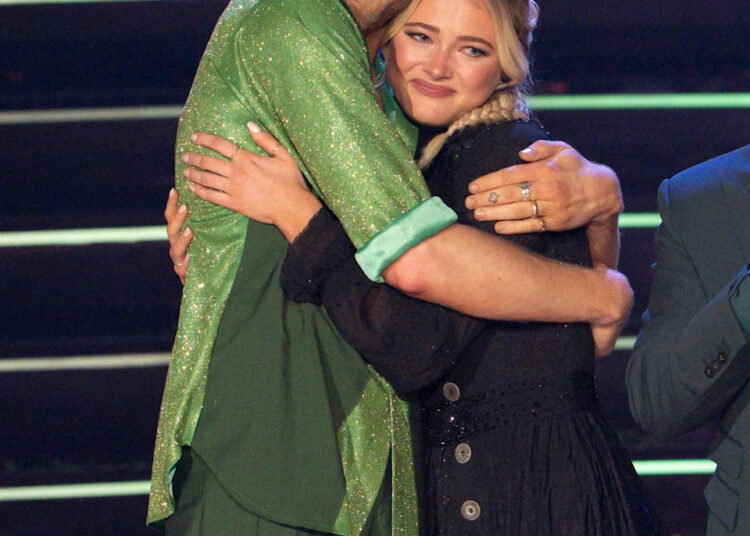Scott Hoying and Rylee Arnold on "Dancing with the Stars" "Wicked" night. The pair were eliminated Tuesday, Oct. 21.