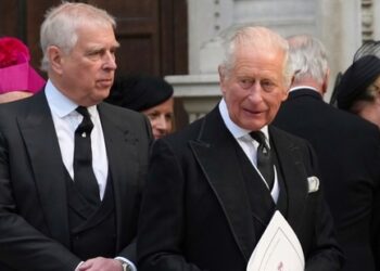 Britain's Prince Andrew, left, and Britain's King Charles III at Westminster Cathedral in London.(AP/File Photo)
