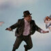Eddie Valiant falling inbetween Mickey Mouse and Bugs Bunny in Who Framed Roger Rabbit