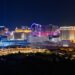 A view of Las Vegas at night.