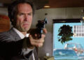 Harry aims his pistol at a criminal in "Sudden Impact" (1983)